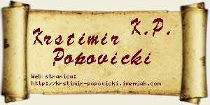 Krstimir Popovicki vizit kartica